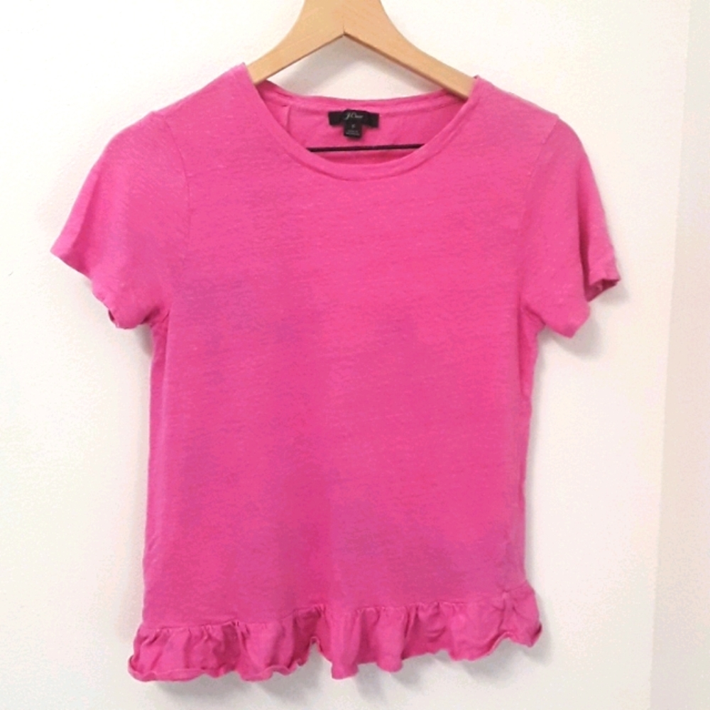 J.Crew - Small Pink T-shirt with Ruffles